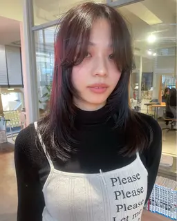 ロング限定𐙚⸝⸝꙳シャンプーブロー込み。ケアカラーと選べるトリートメントのダメージレスカラーコースです🥣