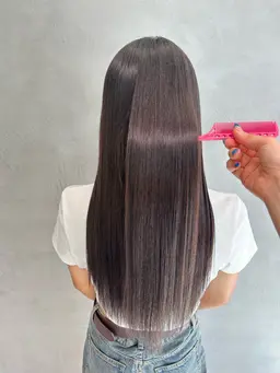 【うねり・広がり改善】縮毛矯正＋カット＋艶コーティングTr