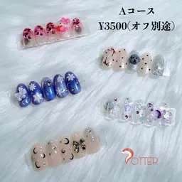定額ネイル🎀Aコース¥3500(オフ代別途)