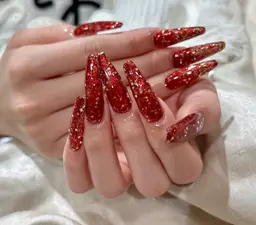 「ミニも限定」💌チップ長さ出しマグネット／ワンカラー／ラメグラ/フラッシュネイル