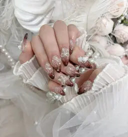 自爪ラメグラデーション💕