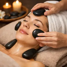 ホットストーン【フェイスリンパドレナージュ】