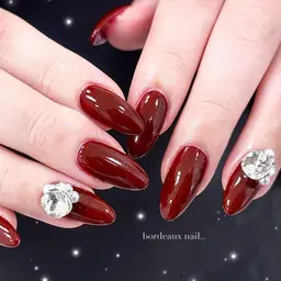 【1月末まで🐇💗】ワンカラー(マグ/フラッシュ可)＋パーツ2個＆ツヤ長持ちコーティング付✨(オフ代込)