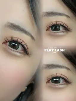 フラットラッシュ120本♡束感コーティング付き