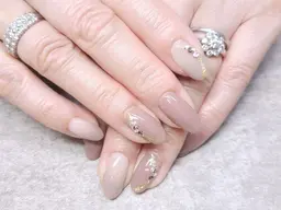 【オフ込】季節の上品アートA　￥7,700　※スカルプ/ハード/チップオフ代+￥2,500