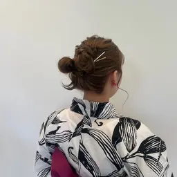 イベント前のヘアセット