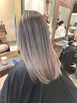 【追いブリーチ無料！大いにほったらかせます！】バレイヤージュ(ケアブリーチ）＋全体フルカラー＋モイストトリートメント