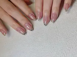 ガラスフレンチorミラーネイル¥7980 →¥6980