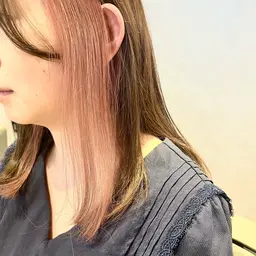 小顔カット＋インナーカラー🩰🩵