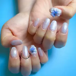 【ハンド】2本シンプルアート＋甘皮ケア（オフなし）