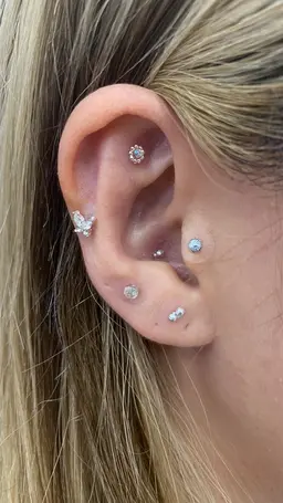 耳つぼジュエリー10粒(片耳5粒ずつ)＋パーツつけ放題