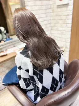 <ブリーチなしダブルカラー>ダメージが気になるけど透明感が欲しい方はこちら！今ならミニモ限定トリートメント付き！