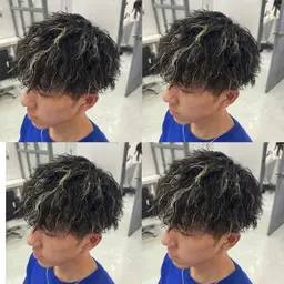 メンズ限定 カット+ハイライト+パーマ＋トリートメント