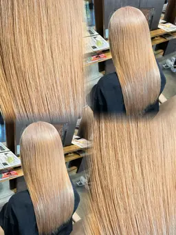 【❣️冬にやりたいハイトーン❣️】似合わせカット＋ケアブリーチ💎＋艶カラー🫧+1step髪質改善トリートメント💛