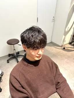 ご新規様対象【メンズ】【U24】🍒 カット+シャドウパーマ⭐️(次回40%OFFクーポン付き)✨