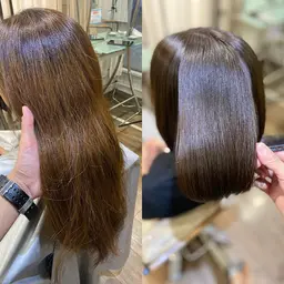 【✨髪質改善酸性ストレート✨】🎁カット+超音波トリートメント付き🎁の髪質改善メニューです✨(ブリーチ毛可)