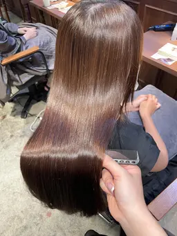 【ダメージレス🐬】酸性縮毛矯正＋chainonオリジナルトリートメント※注意事項をお読みください