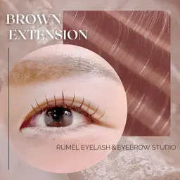 【新規】ブラウンカラーフラットラッシュエクステ🧸60分付け放題🧸🤍【パーソナルカラーエクステ】🤍