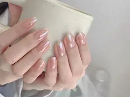 【自爪】フラッシュ／ミラーネイルコース　￥5400