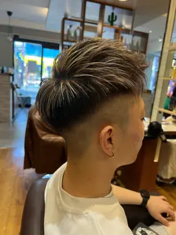 メンズカット+ハイライトカラー