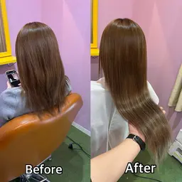 人毛エクステ長さおへそ辺り（MIX施術）シールエクステ&ちび編みエクステ【合計100本/160g】⭕️18000円