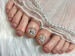 🦶🏻オフ込み🩵フット親指アート