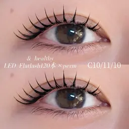 【アンドヘルシー×LED】エクパLEDフラットラッシュ80本【&healthy】アイシャンプー付き🌙