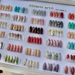 平日限定！【オフ＆ケア込】30種類から選べる定額制シンプルアートコース5500円