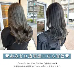 現在伸ばし中、毛量だけ気になる方へ💛似合わせカラー【量感調整のドライカット付き】