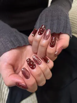 【オフなし、ニュアンス系】持ち込みデザインネイル