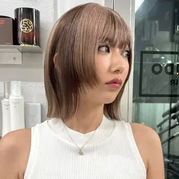 🩷デザインカラー（ケアブリーチ込み）+ボブカット+トリートメント🩷