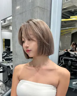 ミニモ限定price♡トレンド⭐︎切りっぱなしボブ＋トリートメント