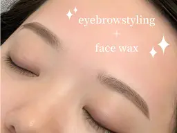 【美肌ワックスSET】美眉毛スタイリング+1パーツwax脱毛（おでこ・頬・小鼻）