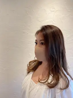 カット+カラー 鎖骨下ロング料金1.100円頂きます🙇♀️