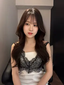 韓国🇰🇷ワンホン🇨🇳韓国アイドル髪お任せください🩶艶感カラー➕盛れコテ巻き