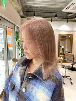 【🌈より透明感♪ブリーチクーポン🌈】(ケアブリーチ込み)ダブルカラー+トリートメント付き💕