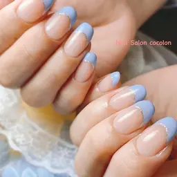 ⭐フレンチネイル⭐２色まで変更可能⭐️ラメラインサービス⭐️