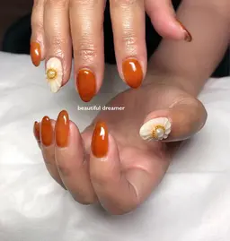 Hand【Simple2】アート2本＋ワンカラー✨(ファイリング&ドライケア込み)🍒シンプル