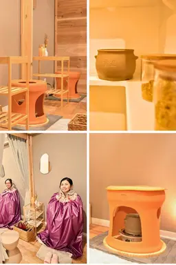 (再来)黄土よもぎ蒸し40分無農薬ハーブ3種類選択