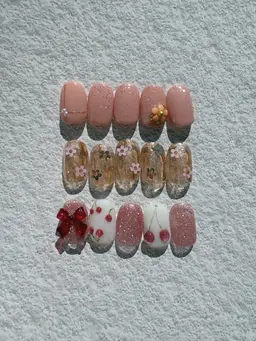 オフなし春ネイル🌸