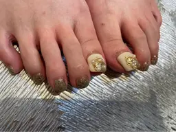 【フット】アート2本付け放題🎨ジェルオフ込🩵