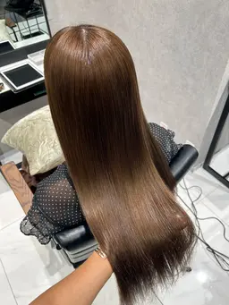 【透明感欲しい方必見⭐️‼️】ブリーチなし透明感ダブルカラー✨️+髪質改善トリートメント💎＋お顔周りカット✂️