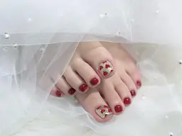 フット親指アートコース🦋〔ミニモ限定★大きいパーツ１つ無料〕