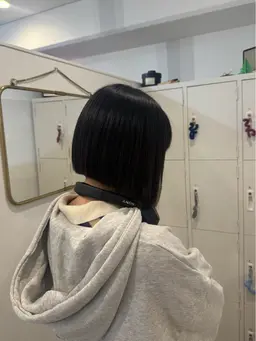 bob cut ＋ Aujua shampoo