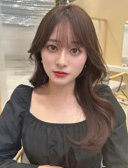 【赤みなし透明感カラー】🎀うる艶カラー+クイックトリートメント+🍀韓国風コテ巻き🍀