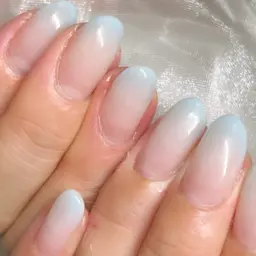 【ブルーグラデーション】ホワイトベース×ブルー❄💅🏻フィルイン