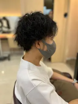 似合わせメンズカット+ツイストスパイラルパーマ+トリートメント