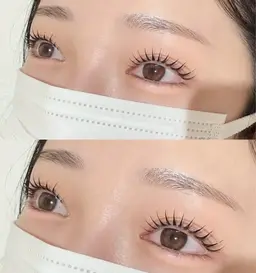 パリジェンヌラッシュリフト🌟流行りの韓国風束感まつ毛📢太め束感から細めの束感まで得意です🥺🫶🏻
