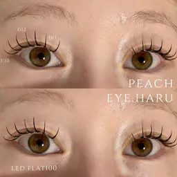 LEDマツエク🌼フラットラッシュ100本 コーティング仕上げ🙆🏻♀️