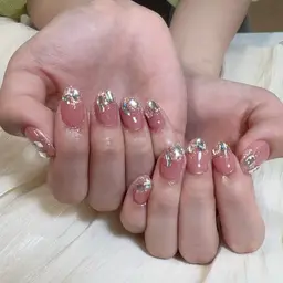 🧊【初回オフ無料ケア込み】 大人気氷ワンホンネイル✨